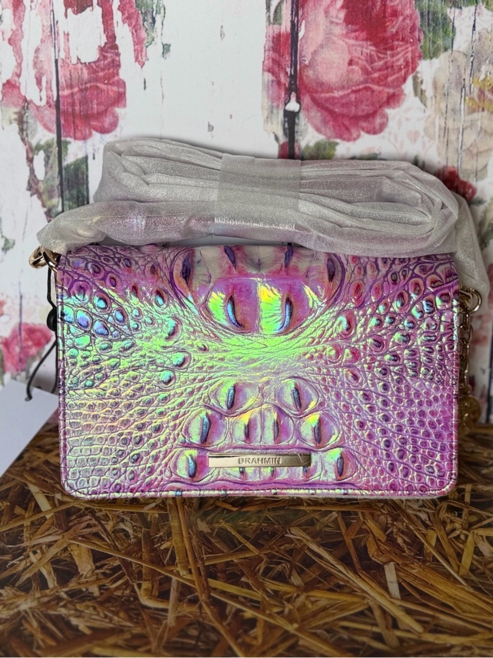 Brahmin Minuette Purple Iris Melbourne New with Tags! Crossbody FIRM$